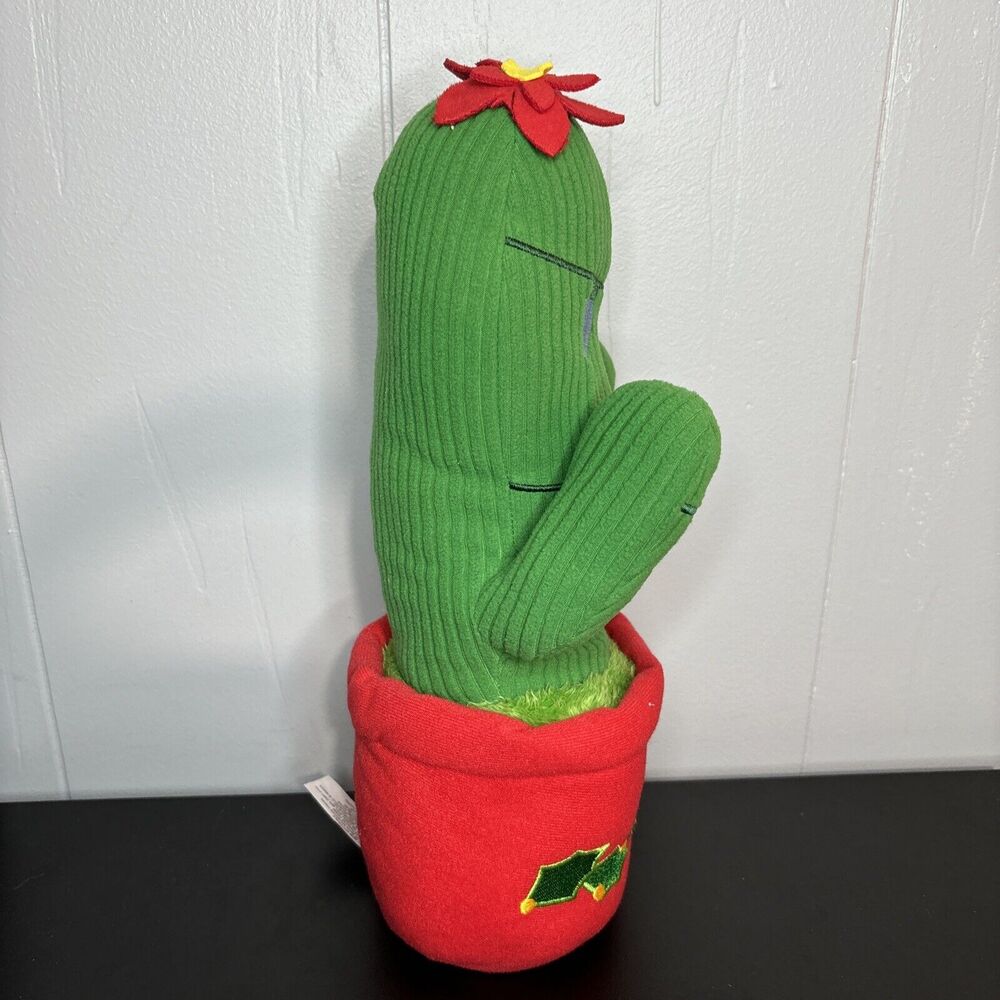 Animated Christmas Cactus Tree Plush Musical Dancing Sings Jingle Bell Rock - Picture 3 of 8